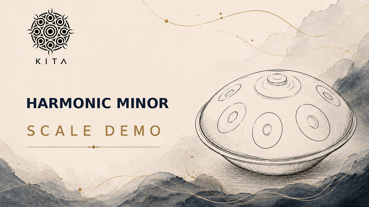Harmonic Minor handpan scale